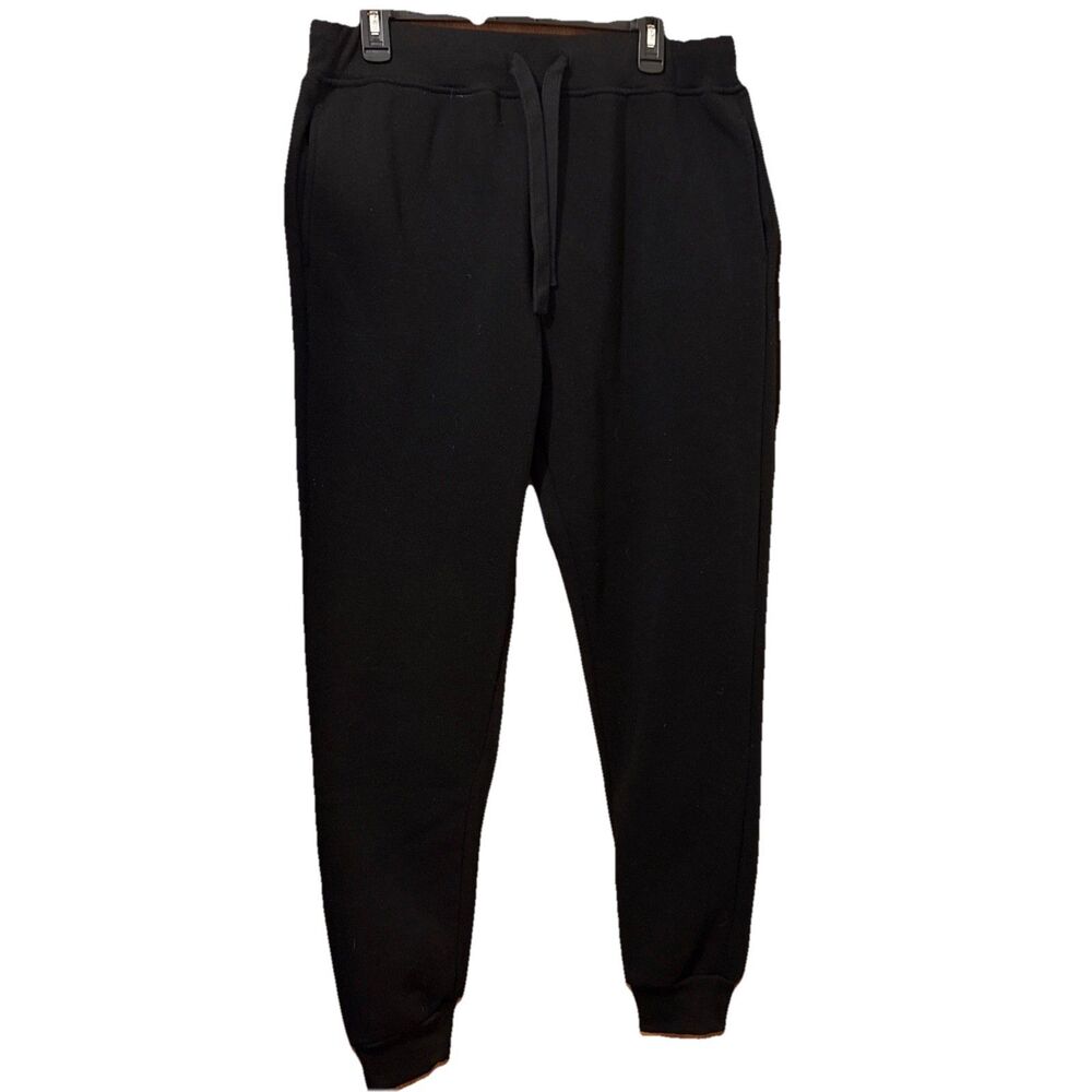 Access Men’s Black Fleece Joggers Sweatpants Black Size 2XL Banded Ankle